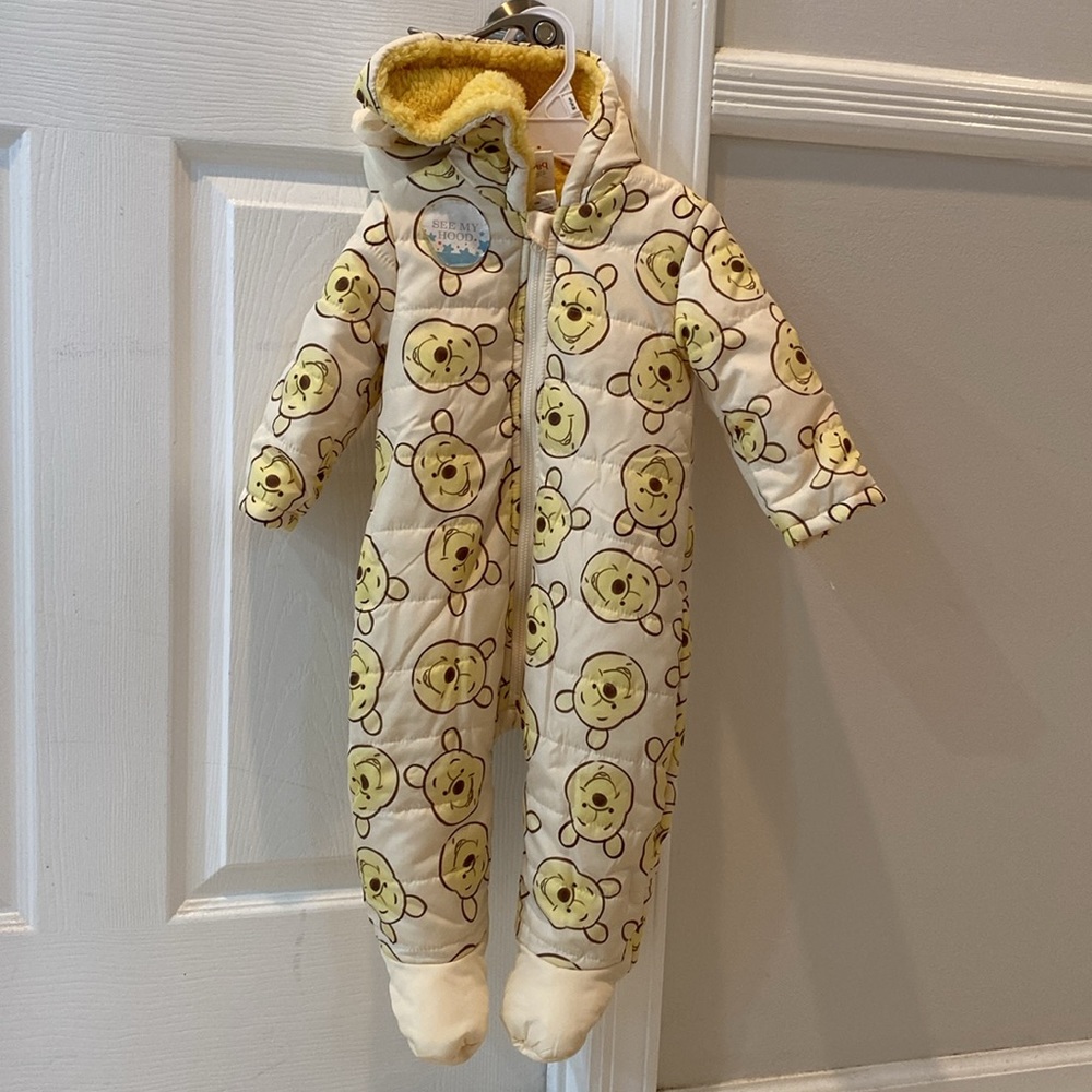 NWT.  Disney Baby, size 6-9 months, Winnie the Pooh, snowsuit.